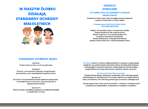 ŻŁOBEK Gazetki Standardy MATERIAŁ EDUKACYJNY W FORMIE CYFROWEJ