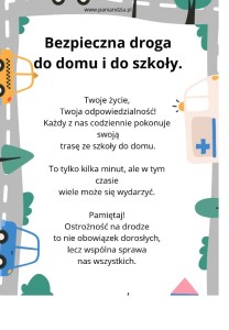 Bezpieczna droga- gazetka- materiał edukacyjny w formie cyfrowej 