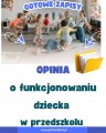 Opinia o funkcjonowaniu dziecka w przedszkolu- materiał edukacyjny w formie cyfrowej  1