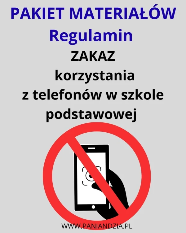 PAKIET MATERIAŁÓW Regulamin korzystania z telefonów w szkole podstawowej.jpg