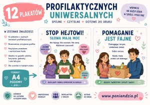 Plakaty profilaktyczne- materiał edukacyjny w formie cyfrowej 
