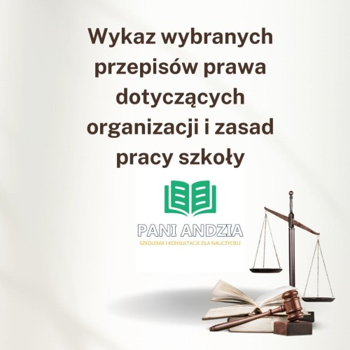 Wykaz aktów prawa PRACA SZKOŁY MATERIAŁ EDUKACYJNY W FORMIE CYFROWEJ