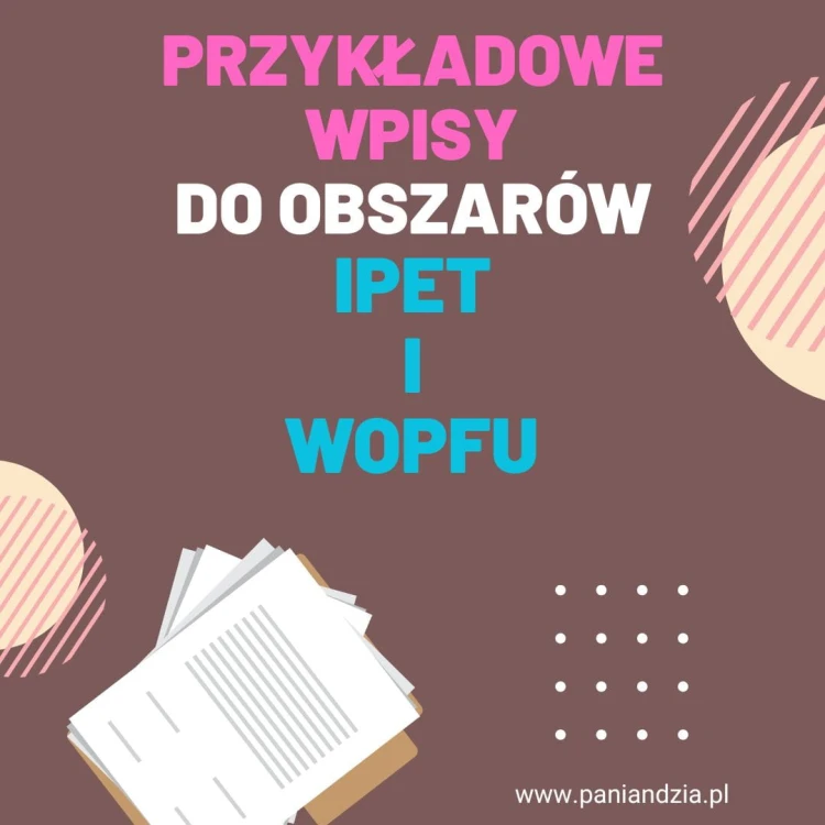 IPET i WOPFU przykładowe wpisy