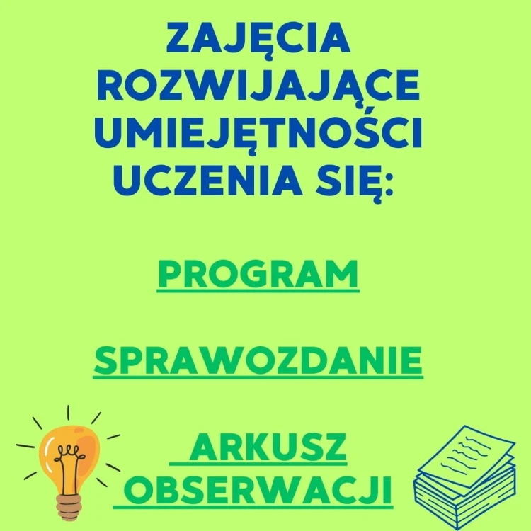 zajęcia rozwijające umiejętności uczenia się