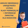 Arkusz oceny umiejętności ucznia klasy 1 SP- materiał edukacyjny w formie cyfrowej  1