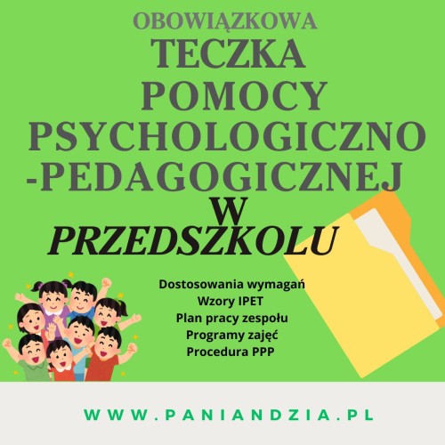 Teczka pomocy psychologiczno-pedagogicznej w przedszkolu