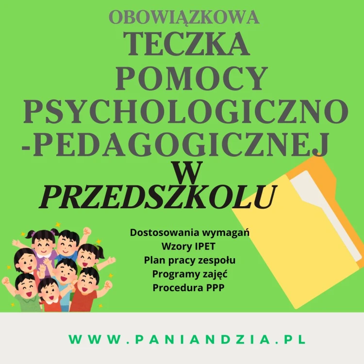 Teczka pomocy psychologiczno-pedagogicznej w przedszkolu