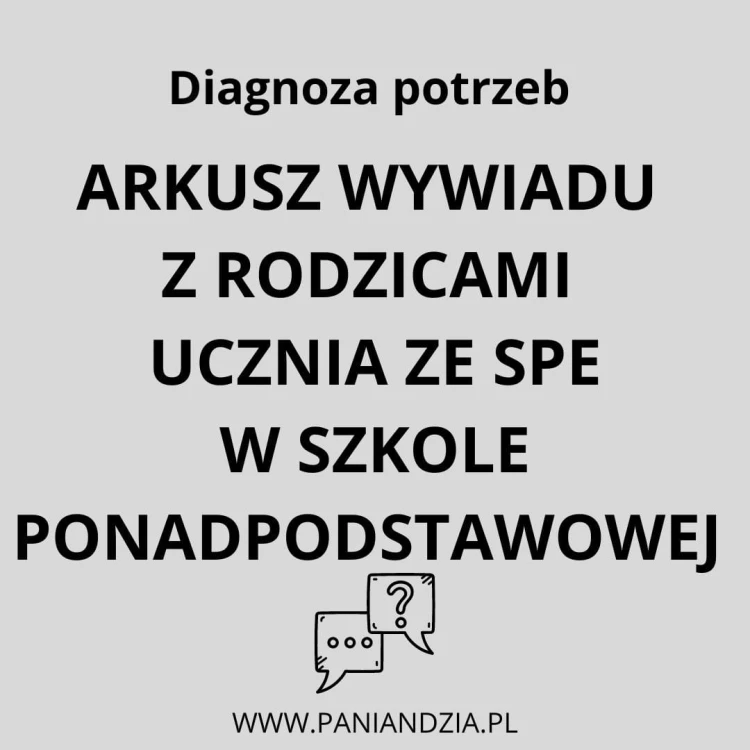wywiad z rodzicami ucznia ze SPE