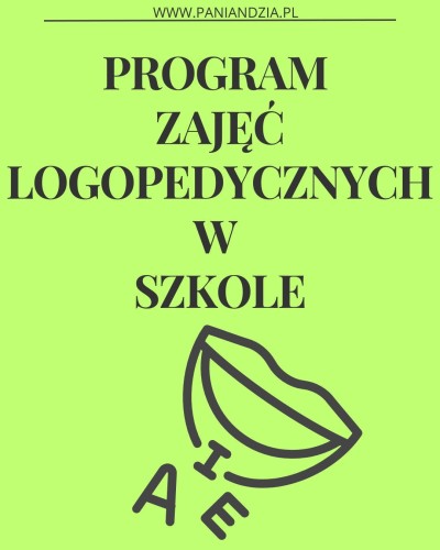 Program z. logopedycznych w szkole- materiał edukacyjny w formie cyfrowej