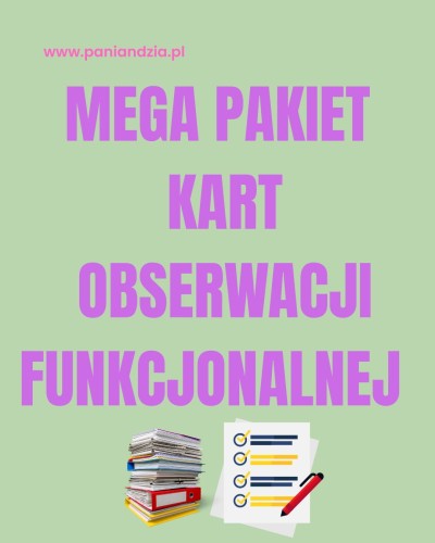 Mega pakiet- karty obserwacji- materiał edukacyjny w formie cyfrowej