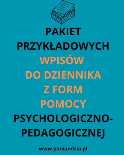 MEGA PAKIET WPISY DO DZIENNIKA PPP- materiał edukacyjny w formie cyfrowej 