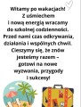Witamy po wakacjach- plakaty/ gazetka- materiał edukacyjny w formie cyfrowej  1